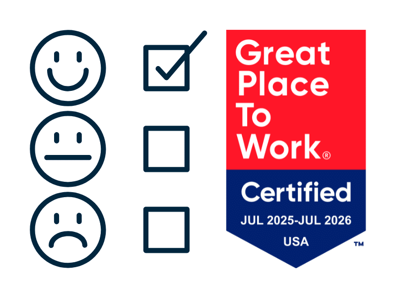 We’re proud to share that we have been officially recognized and certified as a Great Place To Work®!